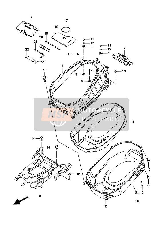 9221219K00, Cover, Helmet Box Front, Suzuki, 0